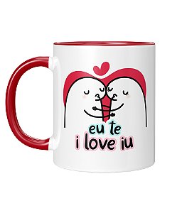 Caneca Personalizada | Dia dos namorados - Eu te i love iu | Porcelana 325ml