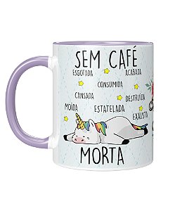 Caneca Personalizada | Com café, sem café | Porcelana 325ml