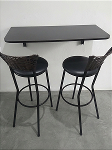 Mesa de Parede / Bancada + 2 Banquetas