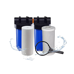 Filtro Big Blue 10 Com Polipropileno Liso E Carvão Ativado