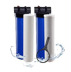 Filtro Big Blue 20” - 1500 L/H - Remove cloro - 1PP1CB