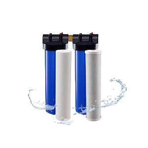 Filtro Big Blue 20” - 1500 L/H - Remove cloro - 1PP1CB