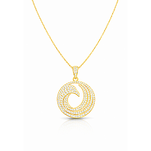 TSMITH Colar Fênix com 106 Diamantes | Ouro Amarelo 18k