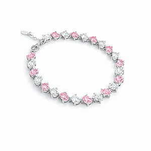 TSMITH Pulseira Pink | Prata 925