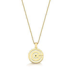 Colar Foco Fênix Banho Ouro 18k