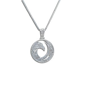 Colar Fênix em Ouro Branco com 66 Diamantes