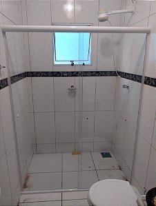 Kit Box de banheiro de vidro para medida de 91cm até 95cm de Largura.