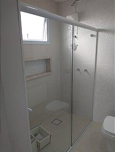Kit Box de banheiro de vidro para medidas de 1,36m até 1,40m de Largura.