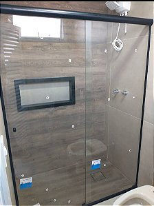 Kit Box de banheiro de vidro para medidas de 1,76m até 1,80m de Largura.