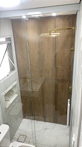 Kit Box de banheiro de vidro até o Teto medindo entre 1,01m até 1,05m de Largura.