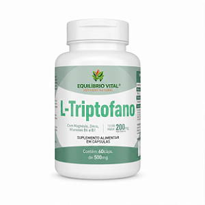 L-Triptofano 500mg pote 60 capsulas Equilíbrio