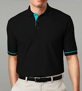CAMISA POLO PIQUET PREMIUM: 50%ALGODÃO/50%POLIESTER