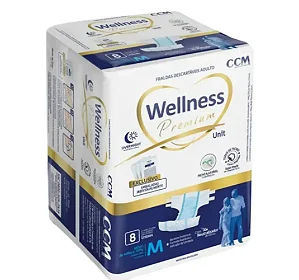 Fralda Geriátrica Wellness Premium 8 Unidades