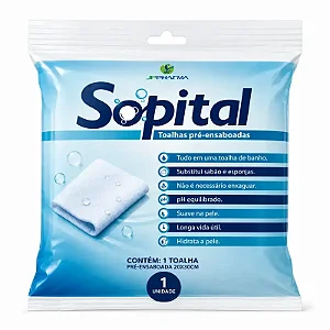 Toalha pré Ensaboadas Unidade 20cm x 20cm Sopital