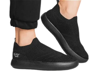 Tenis Ortopédico Ortho Pauher Fly Feet Nuvem Knit Preto