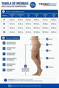 Meia calça 6000 20-30mmhg Media Compressão ponteira Fechada Venosan