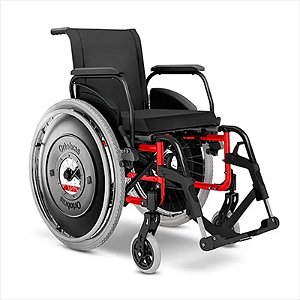 Cadeira De Rodas AVD Aluminío AVD 44 Cm Vermelha - Ortobras