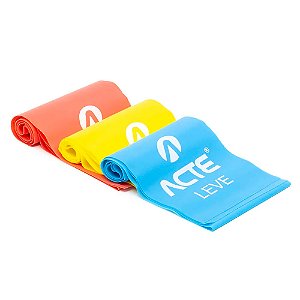 Kit 3 faixas elásticas Fácil, Médio e Difícil T13 Acte Sports