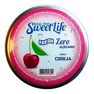 Bala Diet Sabor Cereja Zero Açúcar Sweet Life 32g