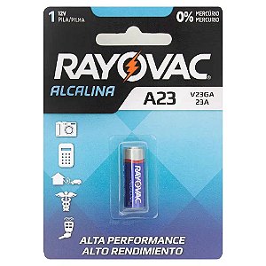Pilha Eletrônica Alcalina 12V A23 V23GA Rayovac