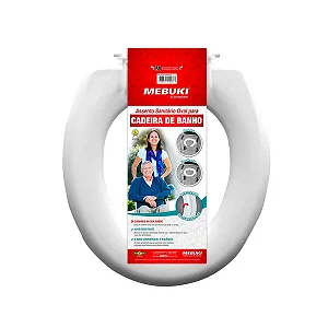 Assento Sanitário com Tampa Rígida Confortável Oval para Cadeira de Banho Fechado – Mebuki