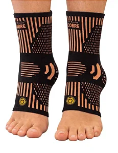 Tornozeleira Compressiva com Fios de Cobre Ortho Pauher COP31 – 1 Par