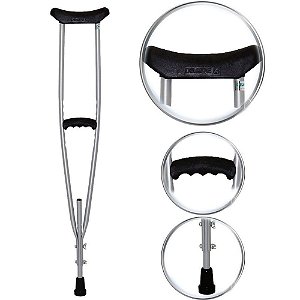 Muleta axilar de alumínio dilepe