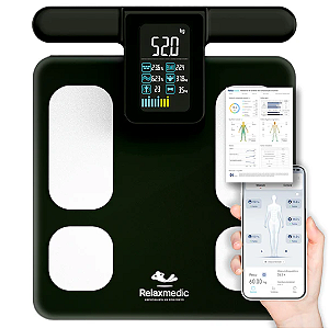 Balança Digital de Bioimpedância BodyScan Pro Preta