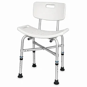 Banqueta Bariátrica reforçada para Banho com Encosto 220kg