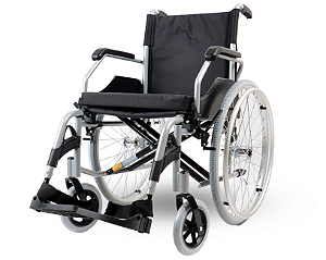 Cadeira de Rodas em Alumínio 46cm Dobrável até 120 Kg D600 Dellamed