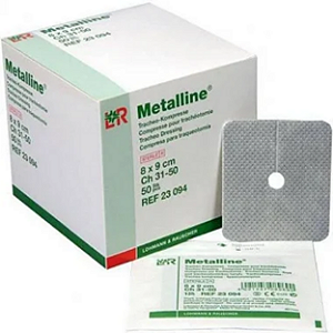 Curativo Esteril Absorvente Metalline Traqueostomia 8 X 9 Cm