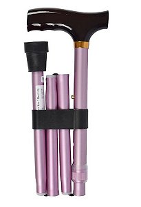 Bengala Bronze Em T Dobrável Rosa B-Pkm Anodizado Macrolife