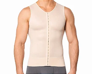 Corpete Masculino 3308 Sem Manga Com Abertura Frontal Chocolate Moderna