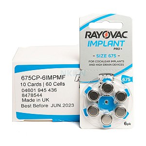 Bateria Auditiva Implante Coclear Pro 675 Rayovac