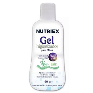 Álcool Gel  70%  Higienizador 90G Nutriex