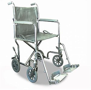 Cadeira De Rodas Em Aço Cromado Confort