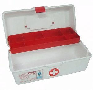 Maleta De Primeiros Socorros Branca 30X15X13