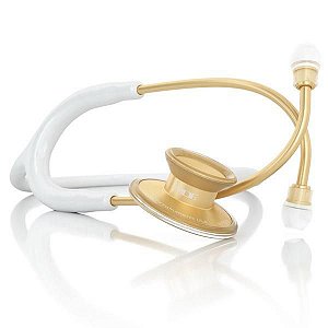Estetoscópio Mdf Acoustica Adulto Gold White