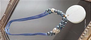 Colar Madrepérola, Pérola e Pedra Vulcânica