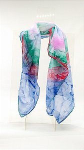 Lenço em Musseline - Mandala de luz - Lenço Exclusivo