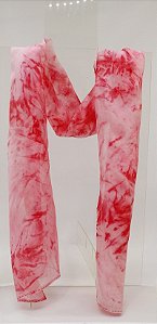 Lenço em Seda - Folhas Vermelhas - Lenço Exclusivo