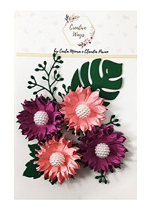 Flores de Papel P/Scrapbook Creative Ways - Pionner Village