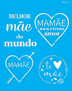 Stencil 20x25 Frases Mãe - OPA 2856