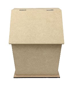 Puxa Saco MDF Com Tampa Dobradiça 27x19x15 cm