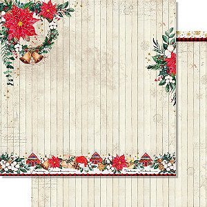 Papel Para Scrapbook 30,5 Cm X 30,5 Cm - SDN-146 - Coleção Noite De Natal