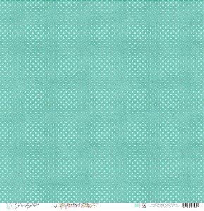 Papel Scrapbook Carina Sartor - Coleção Colorful Turquoise - BASE 52