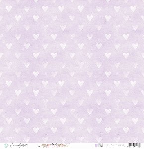 Papel Scrapbook Carina Sartor - Coleção Colorful Lilac - BASE 50