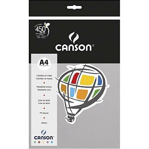 Papel Canson Color A4 180 g/m² - Cinza