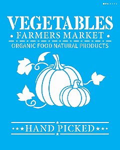 Stencil 20x25 Farmhouse Vegetables Farmers Market - OPA 3174