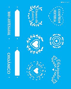 Stencil 20x25 Carimbos Amor - OPA 3167